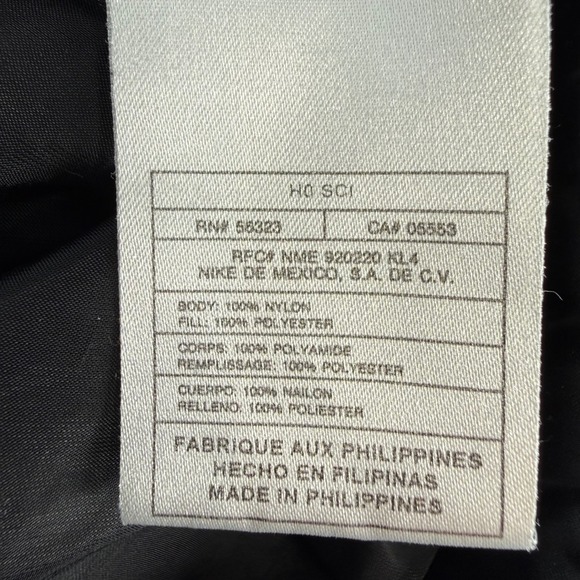 VTG Y2K Nike Women Hooded Puffer Jacket Vest Black Convertible Sleeve Sz L 12 14 - Picture 7 of 8